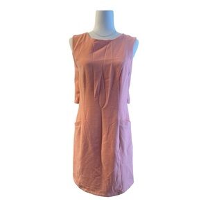 Axara‎ Paris Pink Shift Dress With Pockets Open Back Size Medium TY1